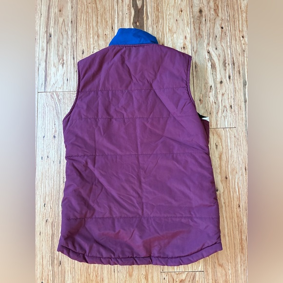 Kavu Blanche Burgundy and Blue Outdoor Vest Size Women’s Small - Picture 2 of 5